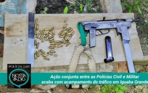 Leia mais sobre o artigo Ação conjunta entre as Polícias Civil e Militar acaba com acampamento do tráfico em Iguaba Grande