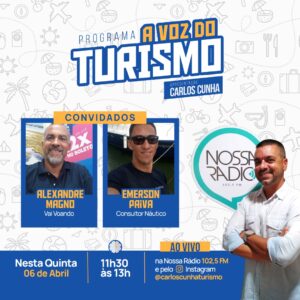 Leia mais sobre o artigo Embarque nessa viagem e receba dicas de viagens ouvindo A Voz do Turismo nesta quinta-feira