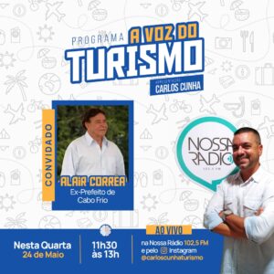 Leia mais sobre o artigo ‘A Voz do Turismo’ recebe Alair Corrêa, que se declara não só como candidato, mas o próximo Prefeito de Cabo Frio