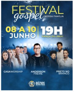 Leia mais sobre o artigo Festival Gospel de Búzios será realizado no feriadão de Corpus Christi