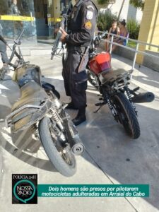 Leia mais sobre o artigo Dois homens são presos por pilotarem motocicletas adulteradas em Arraial do Cabo