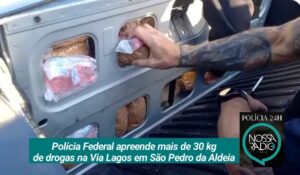 Leia mais sobre o artigo Polícia Federal apreende mais de 30 kg de drogas na Via Lagos em São Pedro da Aldeia