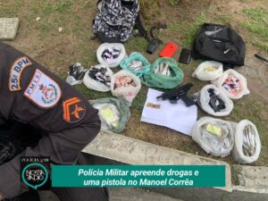 Leia mais sobre o artigo Polícia Militar apreende drogas e uma pistola no Manoel Corrêa