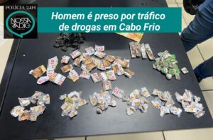 Leia mais sobre o artigo Homem é preso por tráfico  de drogas em Cabo Frio