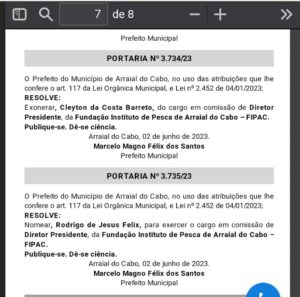 Leia mais sobre o artigo Presidente da Fipac cai após denúncias da Nossa Rádio acerca das ‘ quentinhas milionárias’ em Arraial do Cabo