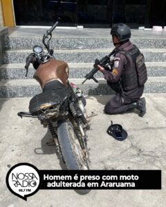 Leia mais sobre o artigo Homem é preso com moto adulterada em Araruama