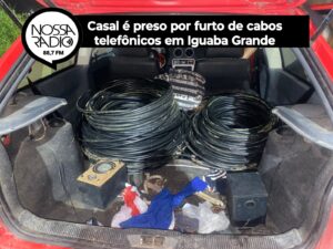 Leia mais sobre o artigo Casal é preso por furto de cabos telefônicos em Iguaba Grande