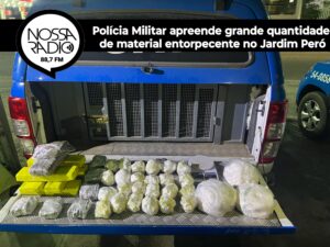 Leia mais sobre o artigo Polícia Militar apreende grande quantidade  de material entorpecente no Jardim Peró